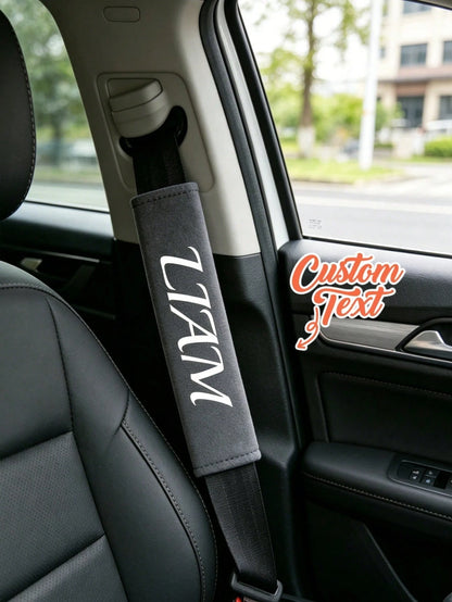 1pc Personalized Car Seat Belt Cover, Customized Name Car Safety Belt Sleeve, Personalized Shoulder Strap Car Interior Decor, Suitable For Decorating Your Beloved Car, Streetwear Fashion, Autumn Decor