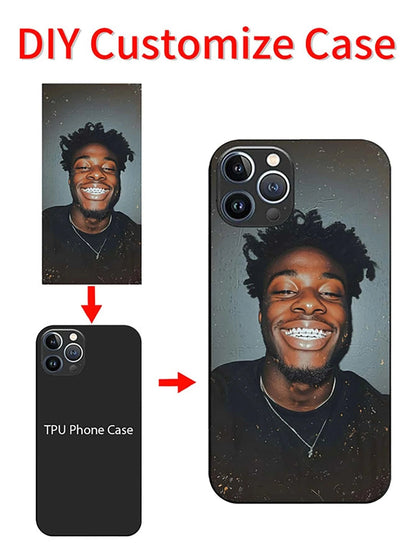 1pc Personalized Custom Name Black Phone Case Compatible With Apple 16 Pro Max/17 Pro Max/17 Air/17/16 Plus, S26 Ultra/S26/S25 Ultra/S25 Plus/S25/A56/A55/A07/A17, And Other Models