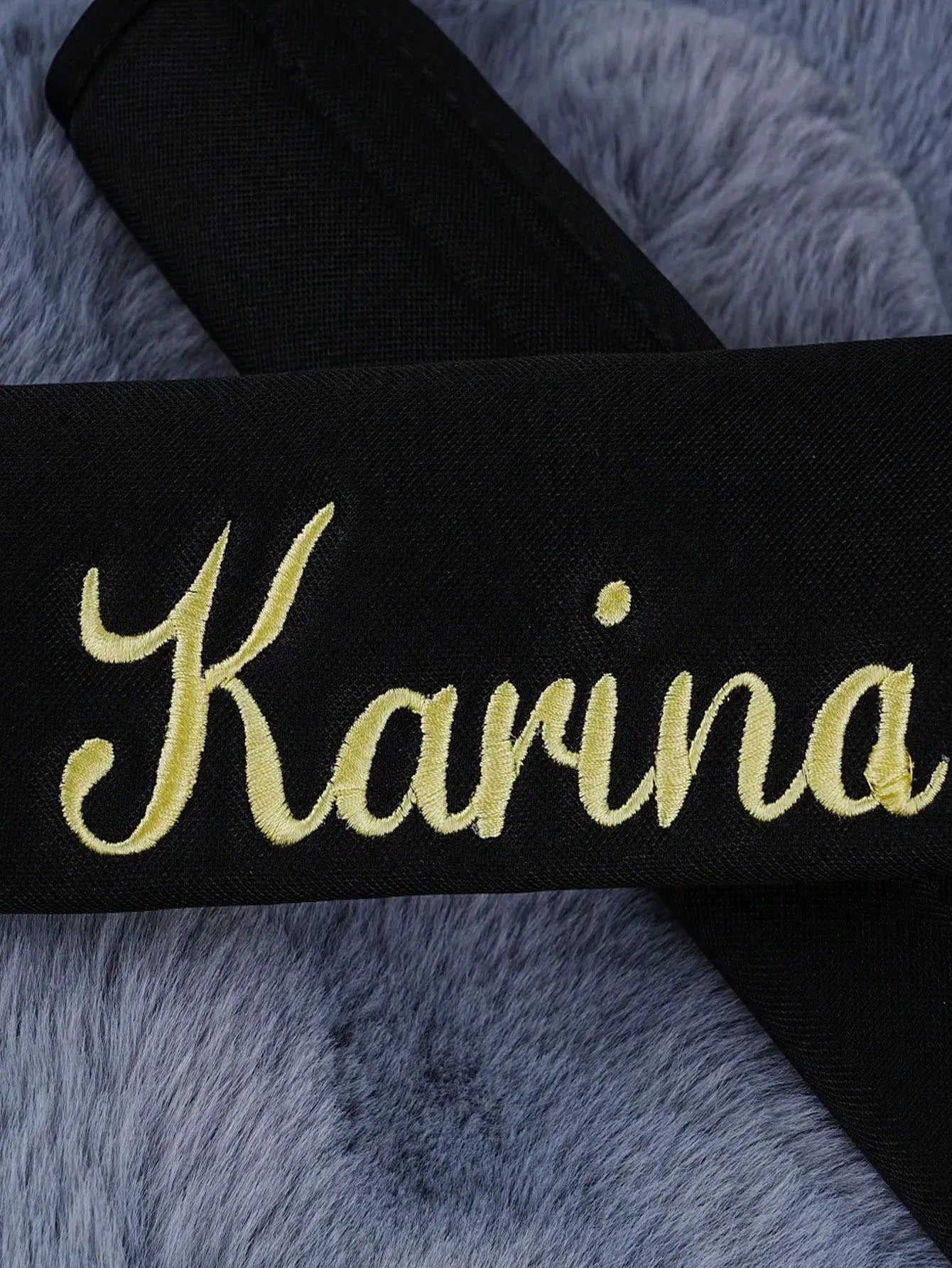 1pc Personalized Embroidered Car Seat Belt Cover, Custom Name Car Seat Belt Sleeve, Embroidered Shoulder Strap Car Interior Decor, Suitable To Decorate Your Beloved Car,Street Casual Chic,Fall Decor
