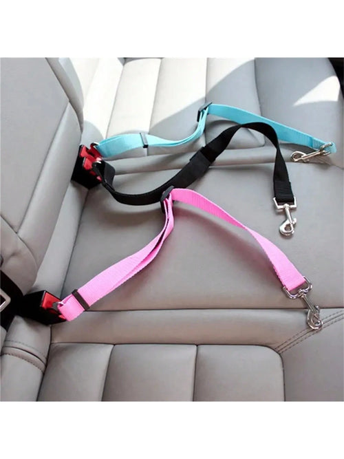 1pc Pet Car Safety Leash, Retractable Dog Safety Belt, Nylon Material Vehicle Restraint, Durable (This Product Is Used To Limit Pet's Activity In The Car, Making Your Travel Safer. Please Do Not Over