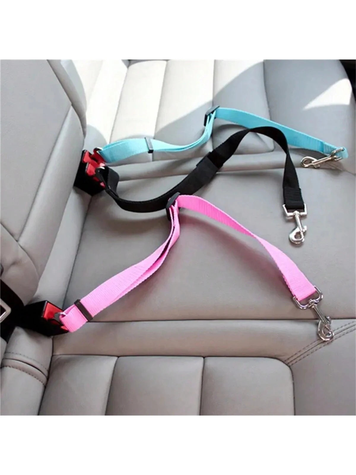 1pc Pet Car Safety Leash, Retractable Dog Safety Belt, Nylon Material Vehicle Restraint, Durable (This Product Is Used To Limit Pet's Activity In The Car, Making Your Travel Safer. Please Do Not Over