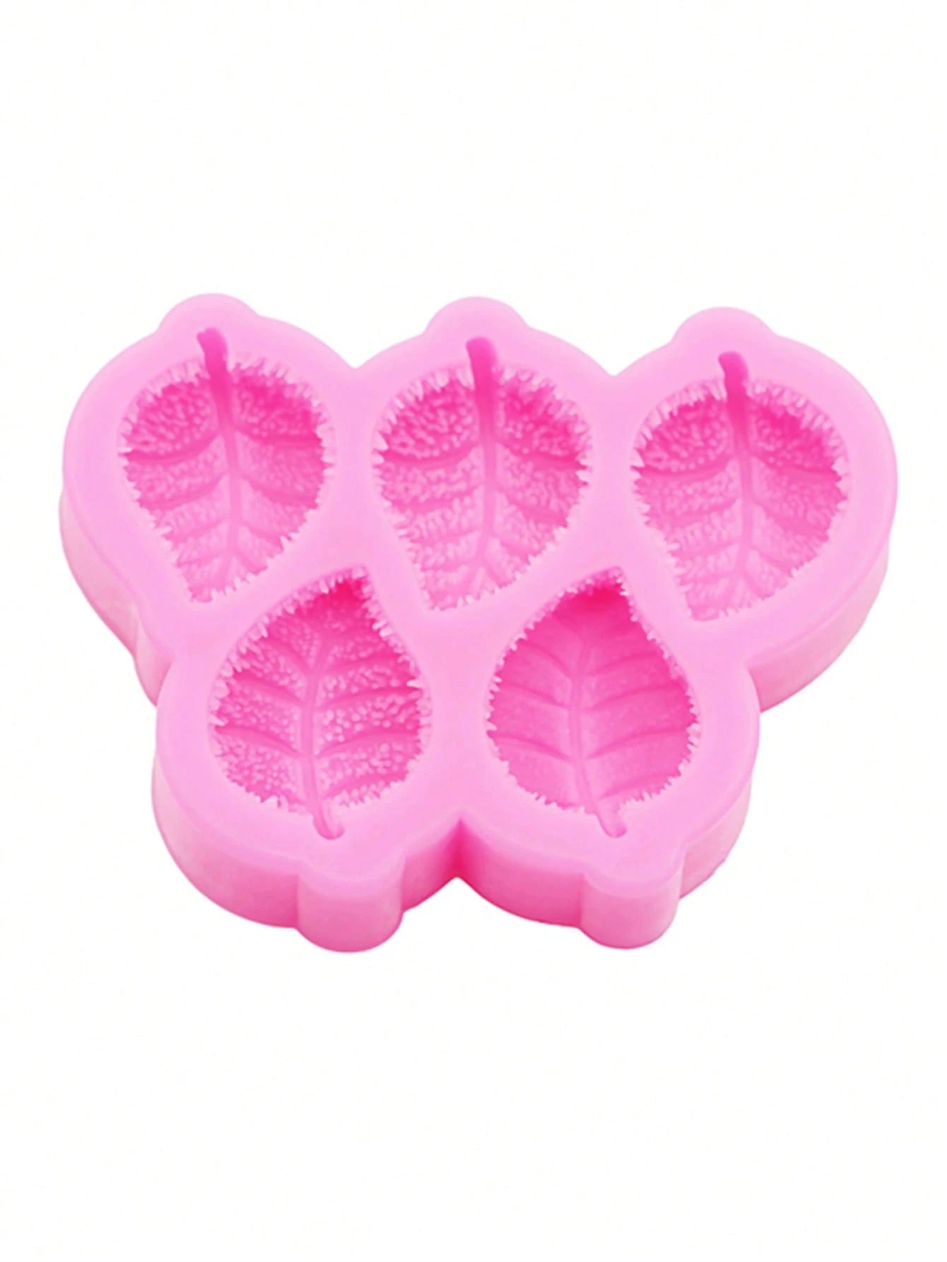 1pc Pink Liquid Silicone Material Mini Leaf Silicone Mold, Resin Accessories Silicone Mold For Making Cream Glue Resin DIY Handmade Earrings, Hair Accessories, Phone Case Decoration