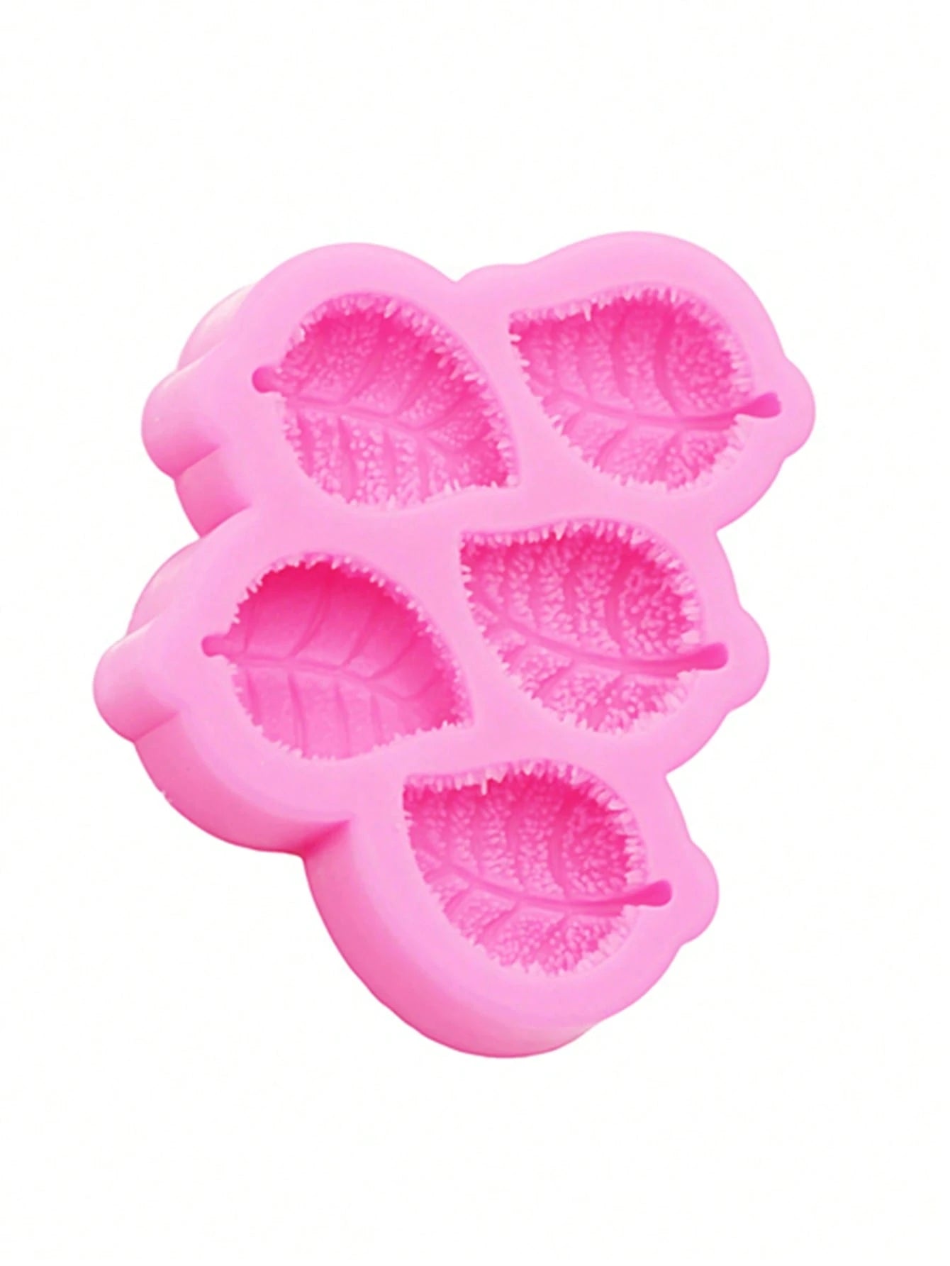 1pc Pink Liquid Silicone Material Mini Leaf Silicone Mold, Resin Accessories Silicone Mold For Making Cream Glue Resin DIY Handmade Earrings, Hair Accessories, Phone Case Decoration