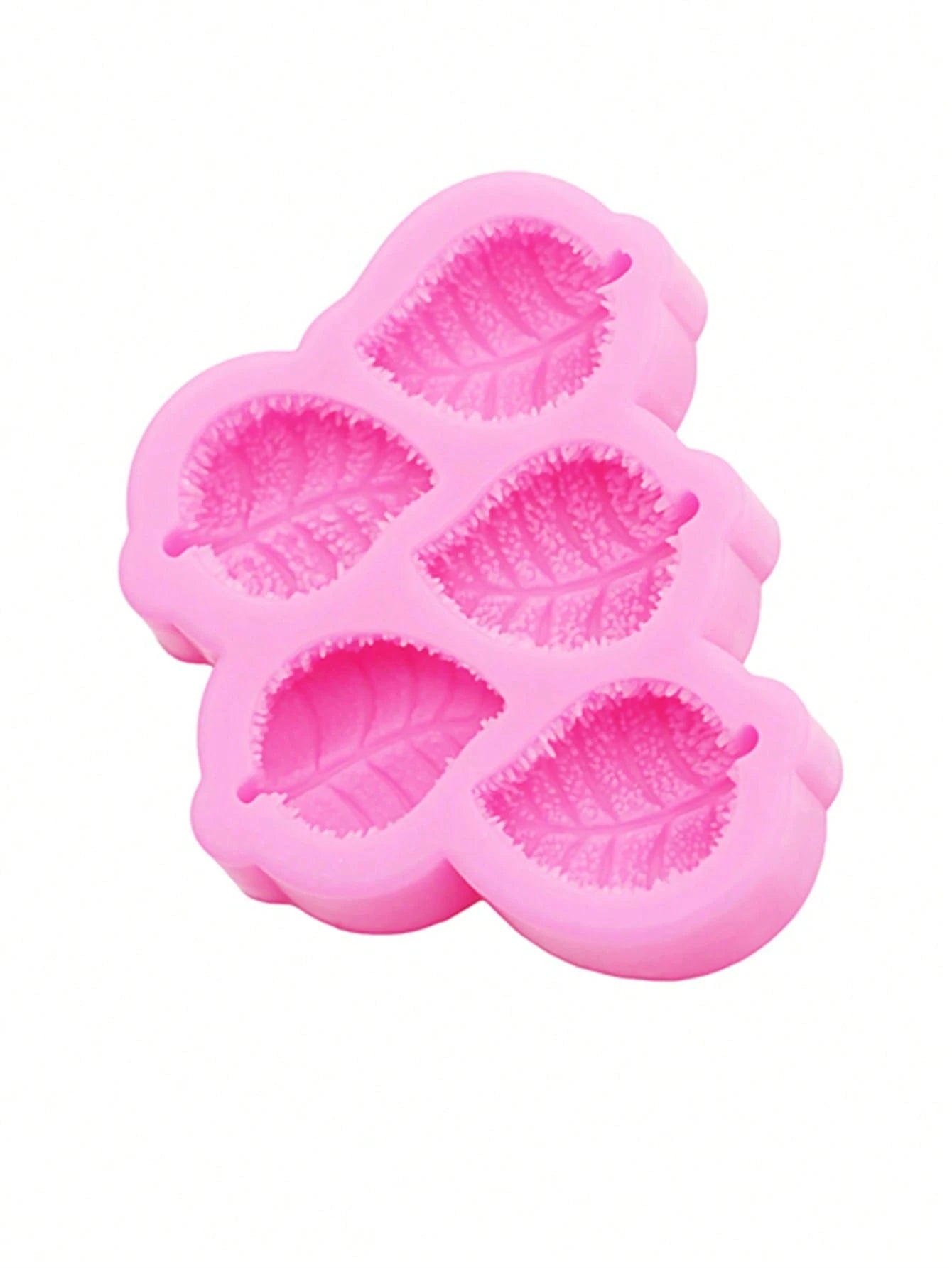 1pc Pink Liquid Silicone Material Mini Leaf Silicone Mold, Resin Accessories Silicone Mold For Making Cream Glue Resin DIY Handmade Earrings, Hair Accessories, Phone Case Decoration