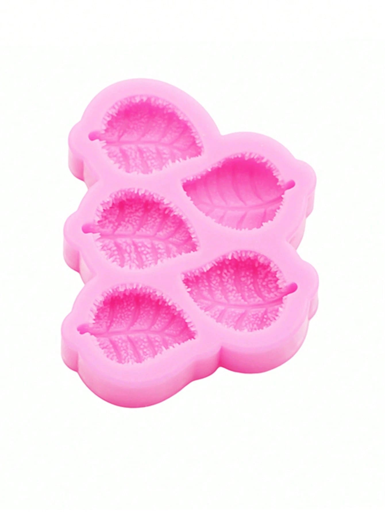 1pc Pink Liquid Silicone Material Mini Leaf Silicone Mold, Resin Accessories Silicone Mold For Making Cream Glue Resin DIY Handmade Earrings, Hair Accessories, Phone Case Decoration