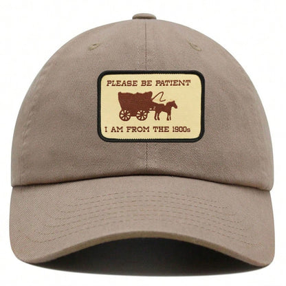 1pc "Please Be Patient I'm From The 1900s" Iron- Patch Suitable For Teacher Gifts, Mardi Gras, Graduation & Retro Outfits- Iron- Transfer Stickers For Clothing, Bags, Hats- Nostalgic 1900s Themed De