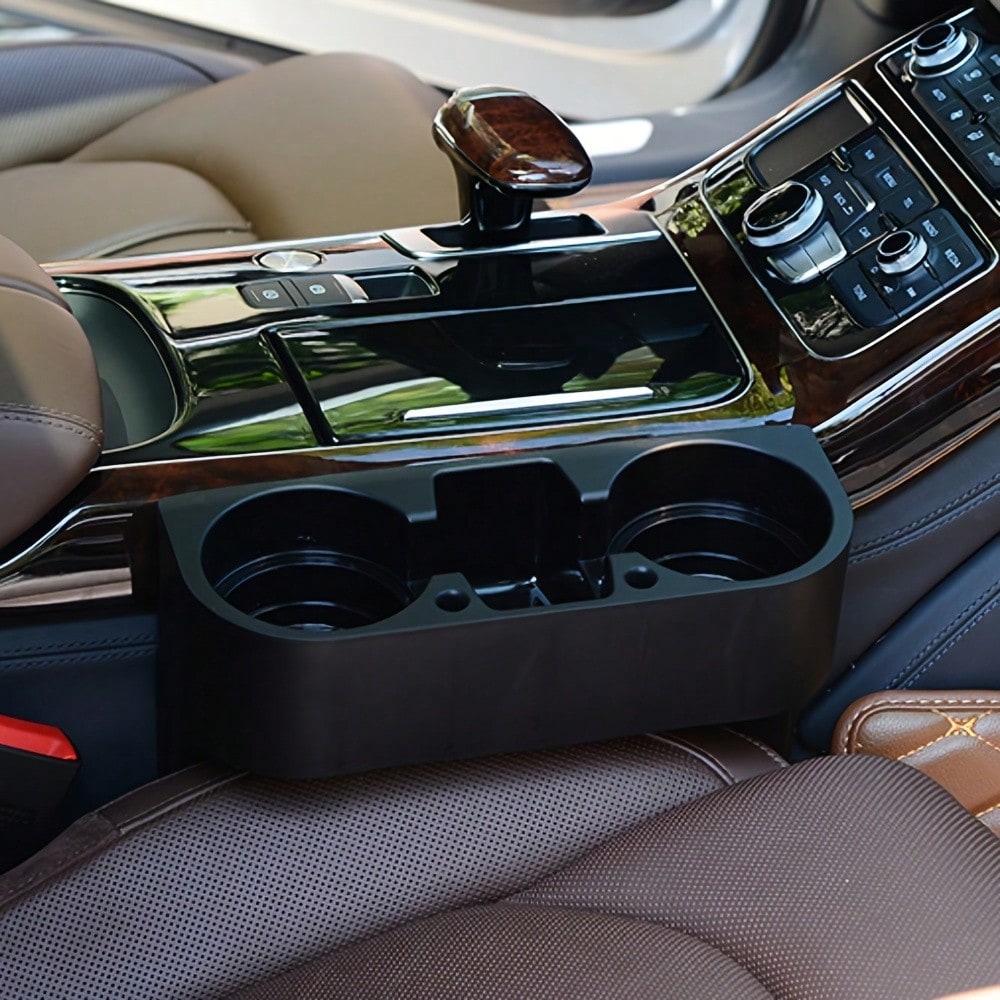1pc Portable Car Cup Holder Multi-Functional Car Interior Organizer- Made Of Plastic, Suitable For Gaps Between Vehicle Seats- Holder Box For Cups, Bottles, Phones, And Drinks.