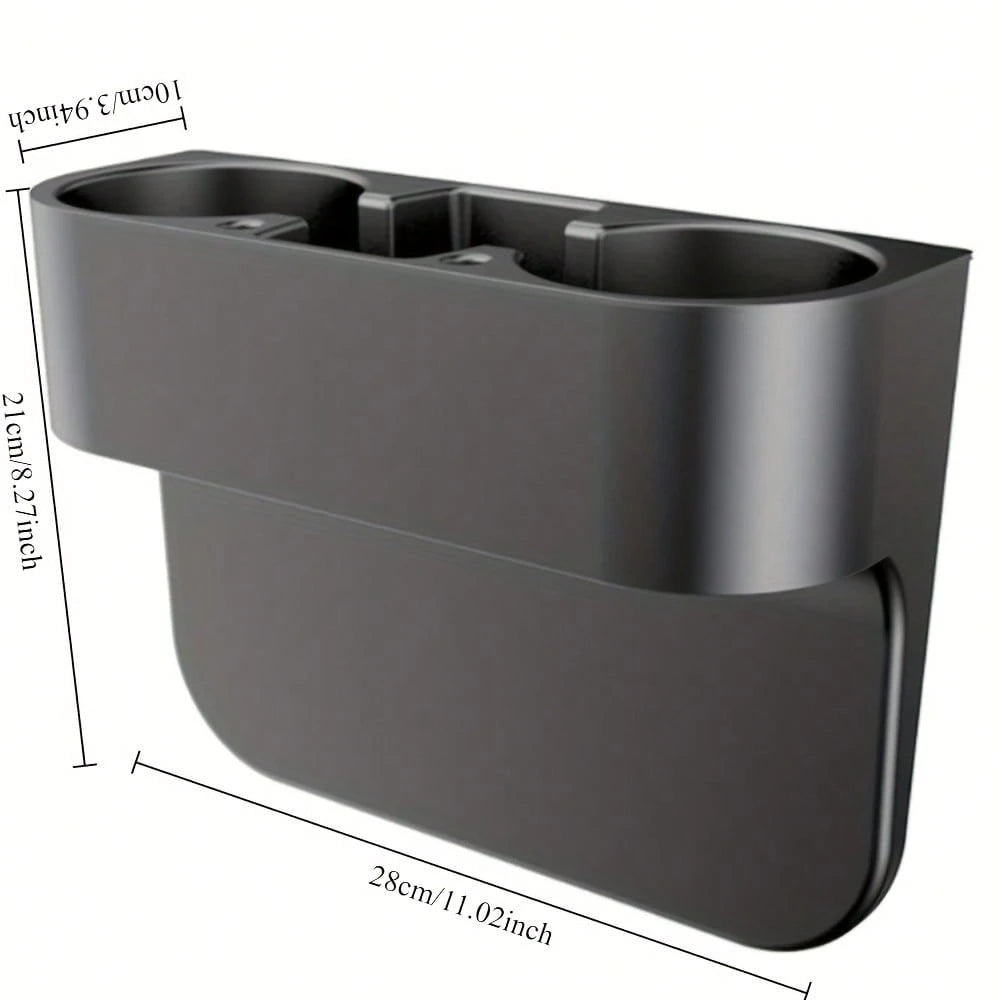 1pc Portable Car Cup Holder Multi-Functional Car Interior Organizer- Made Of Plastic, Suitable For Gaps Between Vehicle Seats- Holder Box For Cups, Bottles, Phones, And Drinks.