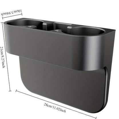 1pc Portable Car Cup Holder Multi-Functional Car Interior Organizer- Made Of Plastic, Suitable For Gaps Between Vehicle Seats- Holder Box For Cups, Bottles, Phones, And Drinks.