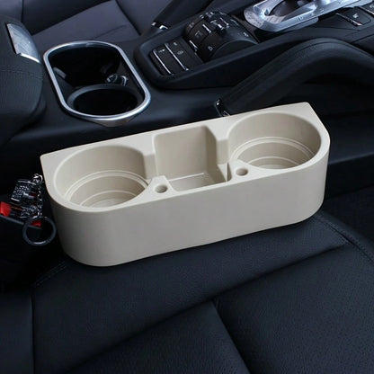 1pc Portable Car Cup Holder Multi-Functional Car Interior Organizer- Made Of Plastic, Suitable For Gaps Between Vehicle Seats- Holder Box For Cups, Bottles, Phones, And Drinks.