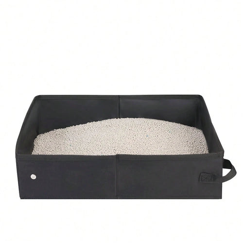 1PC Portable Foldable Cat Litter Box For Cats Large Waterproof Travel Litter Tray Easy Clean Durable Collapsible Pet Toilet Box Indoor Outdoor Use