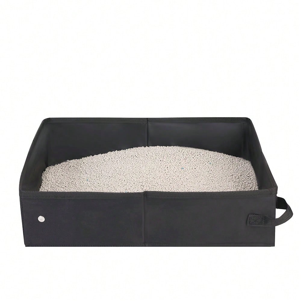 1PC Portable Foldable Cat Litter Box For Cats Large Waterproof Travel Litter Tray Easy Clean Durable Collapsible Pet Toilet Box Indoor Outdoor Use