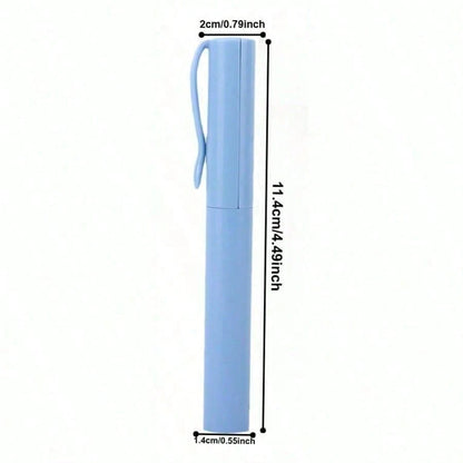1pc Portable Pen Shaped Scissors With Safety Cap, Compact Stainless Steel Paper Cutter For Students, Creative Office School Stationery Supplies, Fits In Pencil Case