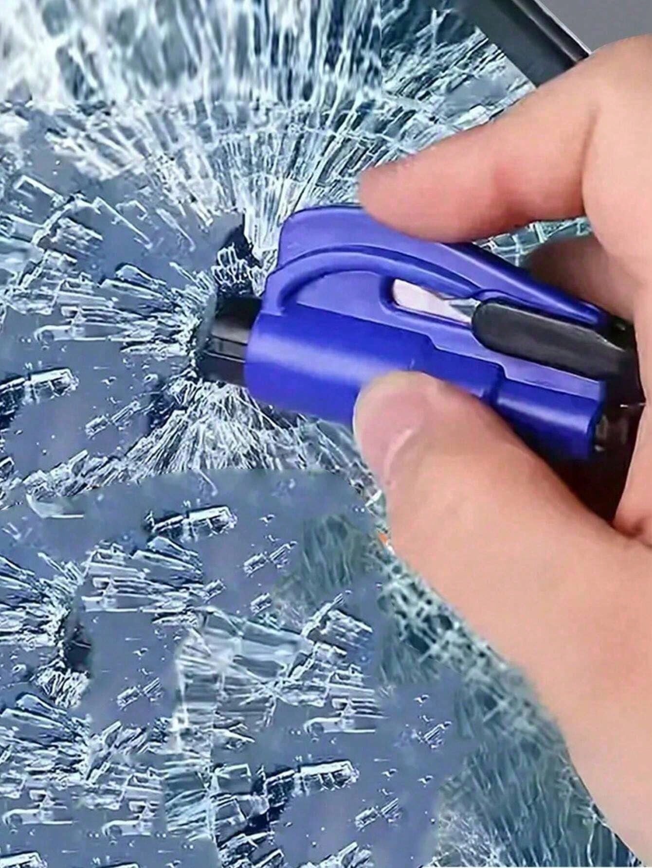 1pc PP Material 2-In-1 Emergency Seatbelt Cutter With Car Keychain, Safety Hammer, Mini Fire Hammer, Escape Tool For Car Emergency, Window Breaker,Portable Rescue Tool Keyring,Emergency Hammer,Car Eme