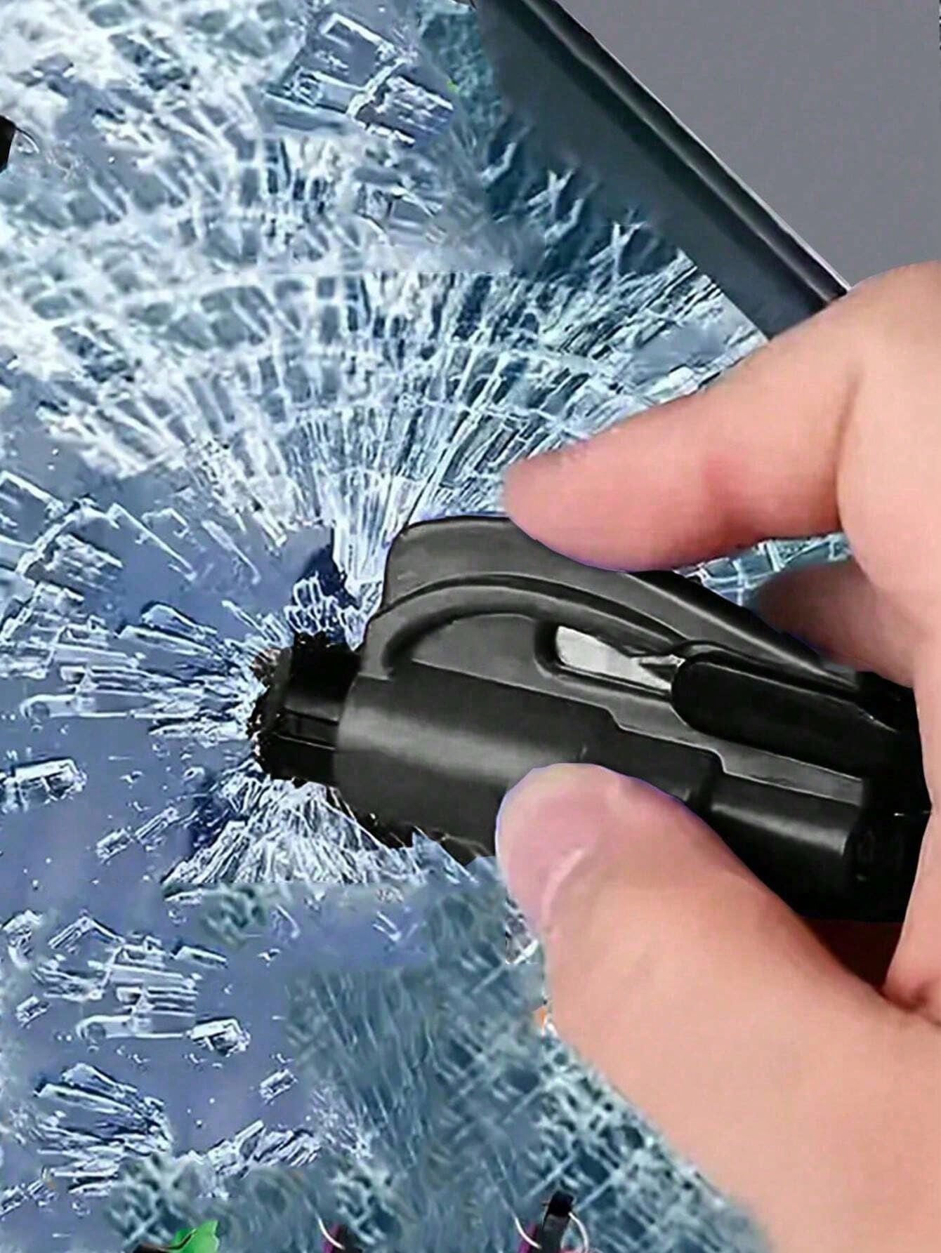 1pc PP Material 2-In-1 Emergency Seatbelt Cutter With Car Keychain, Safety Hammer, Mini Fire Hammer, Escape Tool For Car Emergency, Window Breaker,Portable Rescue Tool Keyring,Emergency Hammer,Car Eme