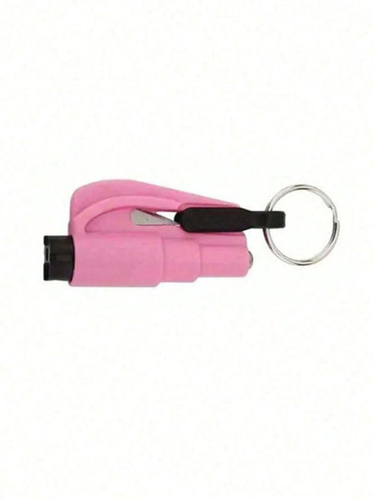 1pc PP Material 2-In-1 Emergency Seatbelt Cutter With Car Keychain, Safety Hammer, Mini Fire Hammer, Escape Tool For Car Emergency, Window Breaker,Portable Rescue Tool Keyring,Emergency Hammer,Car Eme