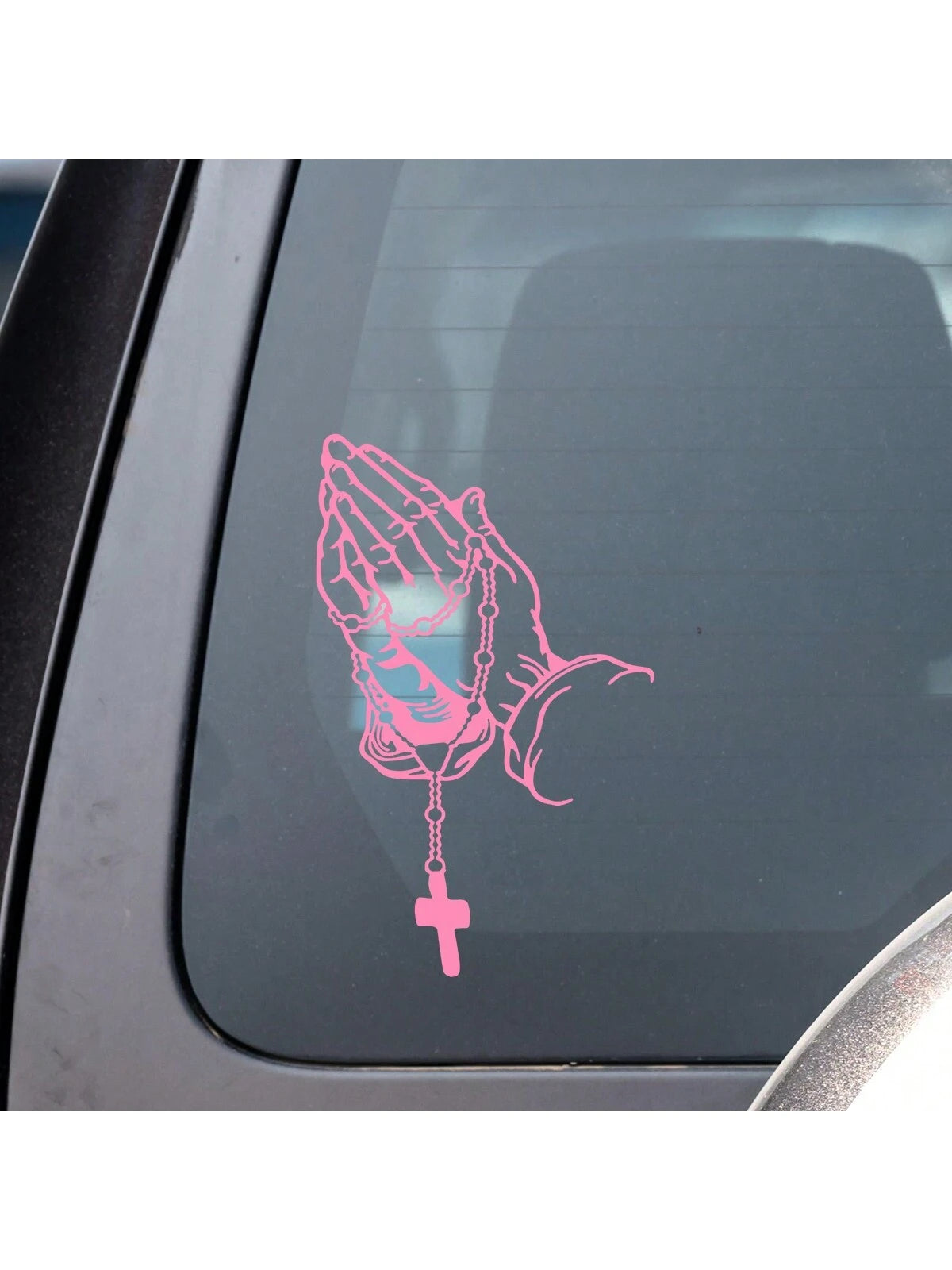 1pc Praying Hands Car Exterior Decal Sticker