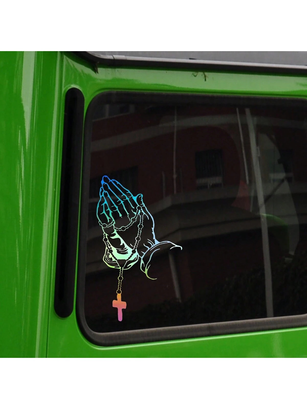 1pc Praying Hands Car Exterior Decal Sticker