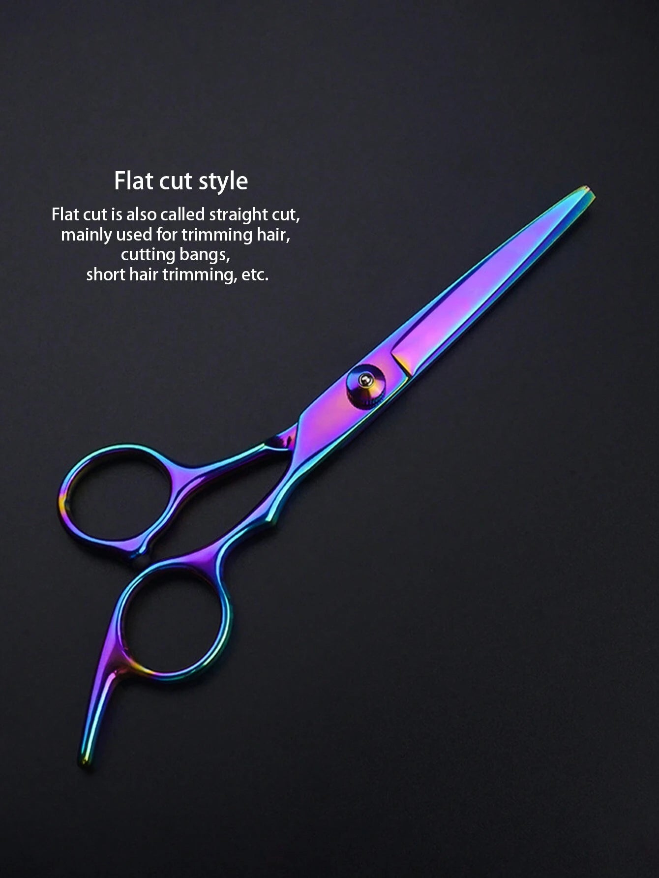 1pc Professional Hairdressing Scissors Colorful Home Haircut Set, Including Hair Thinning Scissors, Stainless Steel Blades,Hair Tools,Hair Products And Accesories For Barber Salon Beauty Travel Essent