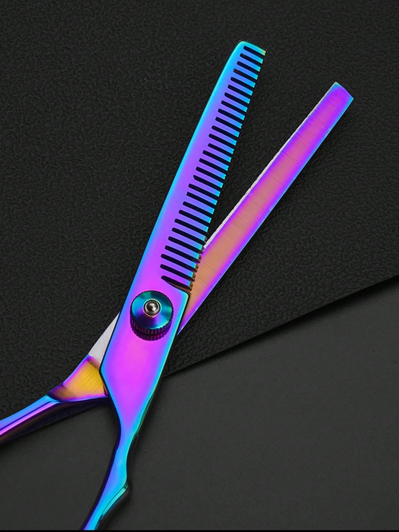 1pc Professional Hairdressing Scissors Colorful Home Haircut Set, Including Hair Thinning Scissors, Stainless Steel Blades,Hair Tools,Hair Products And Accesories For Barber Salon Beauty Travel Essent