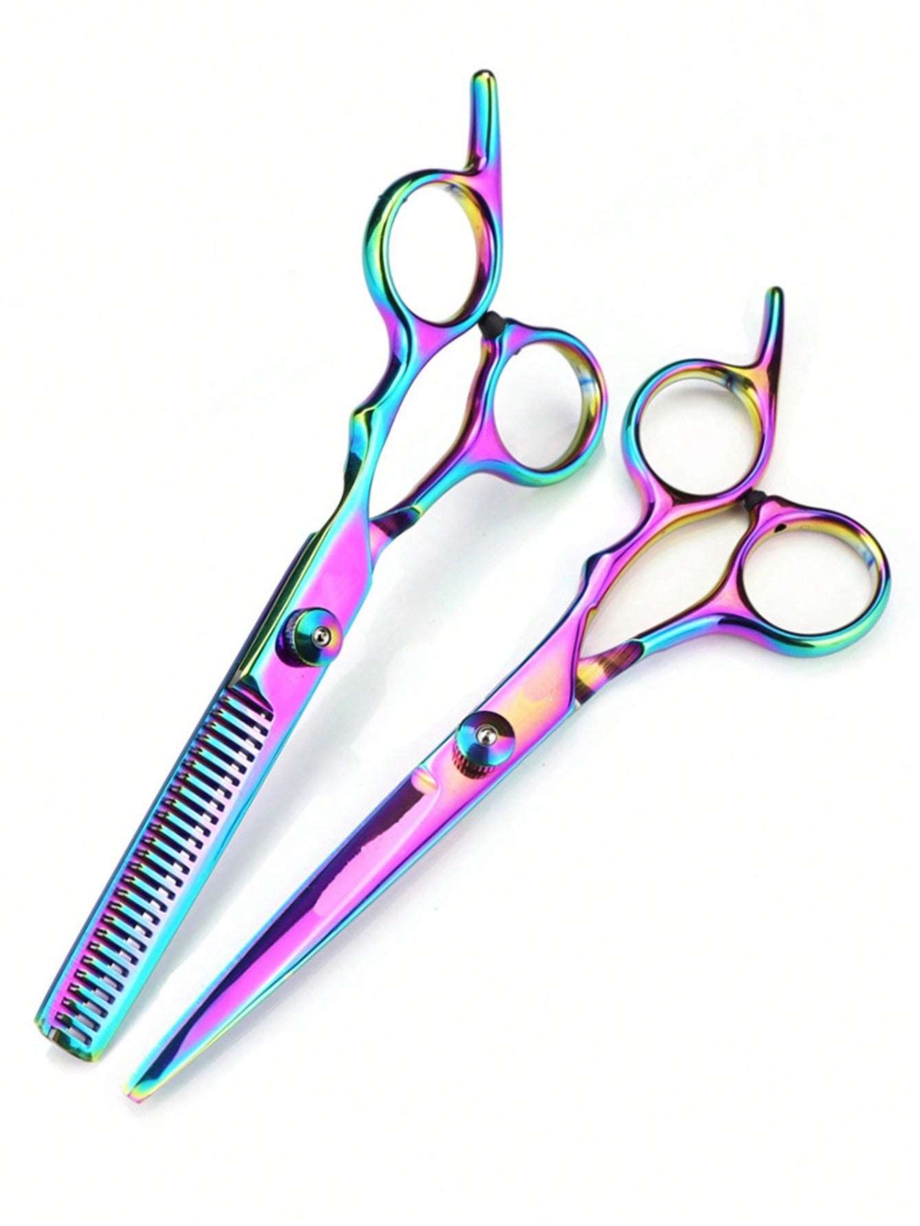1pc Professional Hairdressing Scissors Colorful Home Haircut Set, Including Hair Thinning Scissors, Stainless Steel Blades,Hair Tools,Hair Products And Accesories For Barber Salon Beauty Travel Essent