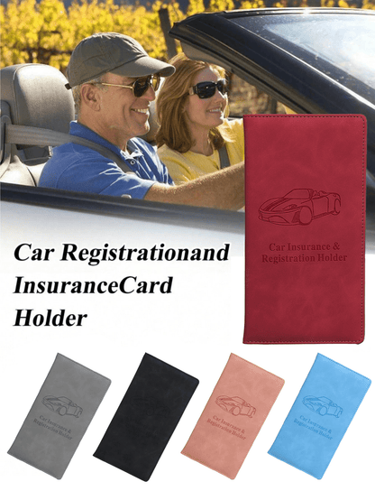 1pc PU Leather Car Registration & Insurance Card Holder, Multifunctional PU Leather Card Case, Magnetic Closure Car Document Wallet, Unisex, Multiple Colors Available