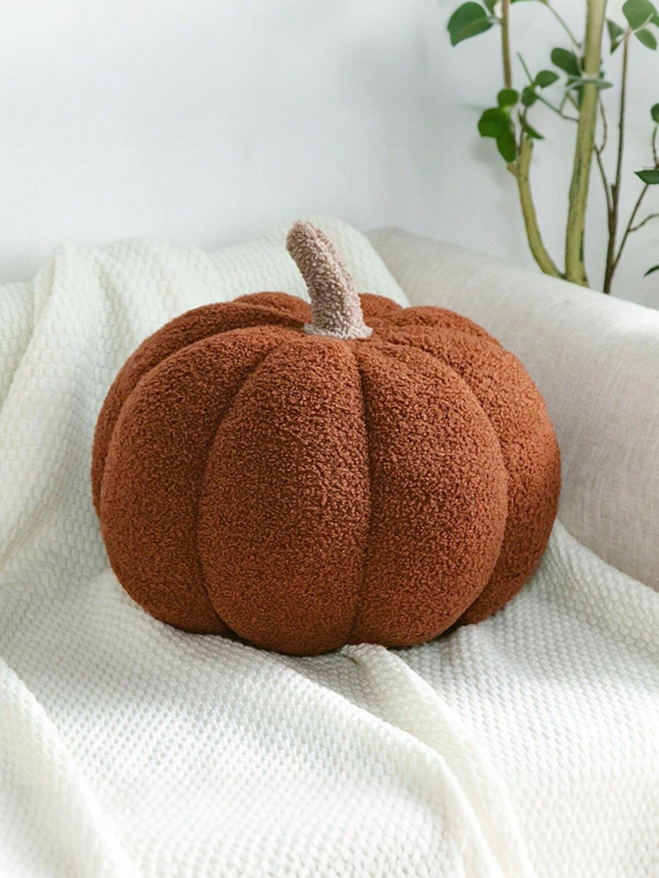 1pc Pumpkin Plush Pillow, Pumpkin Shaped Cushion, Pumpkin Plush Mat, Pumpkin Decorative Pillow, Halloween Pumpkin Decorative Cushion, Home Decor Room Decoration Pillow, Outdoor Garden Cushion, Hallowe