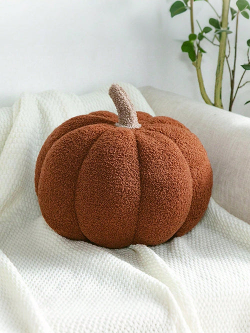 1pc Pumpkin Plush Pillow, Pumpkin Shaped Cushion, Pumpkin Plush Mat, Pumpkin Decorative Pillow, Halloween Pumpkin Decorative Cushion, Home Decor Room Decoration Pillow, Outdoor Garden Cushion, Hallowe