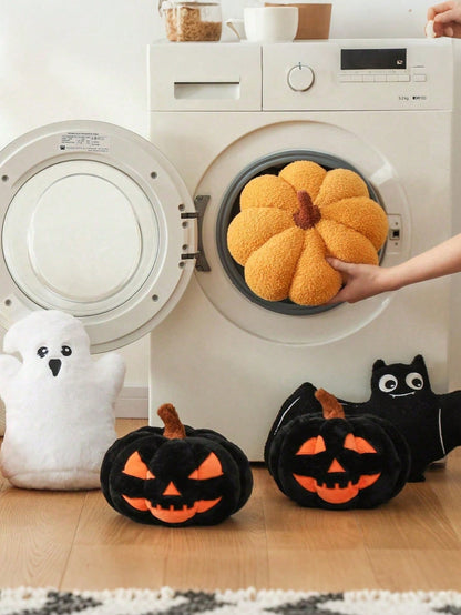 1pc Pumpkin Plush Pillow, Pumpkin Shaped Cushion, Pumpkin Plush Mat, Pumpkin Decorative Pillow, Halloween Pumpkin Decorative Cushion, Home Decor Room Decoration Pillow, Outdoor Garden Cushion, Hallowe