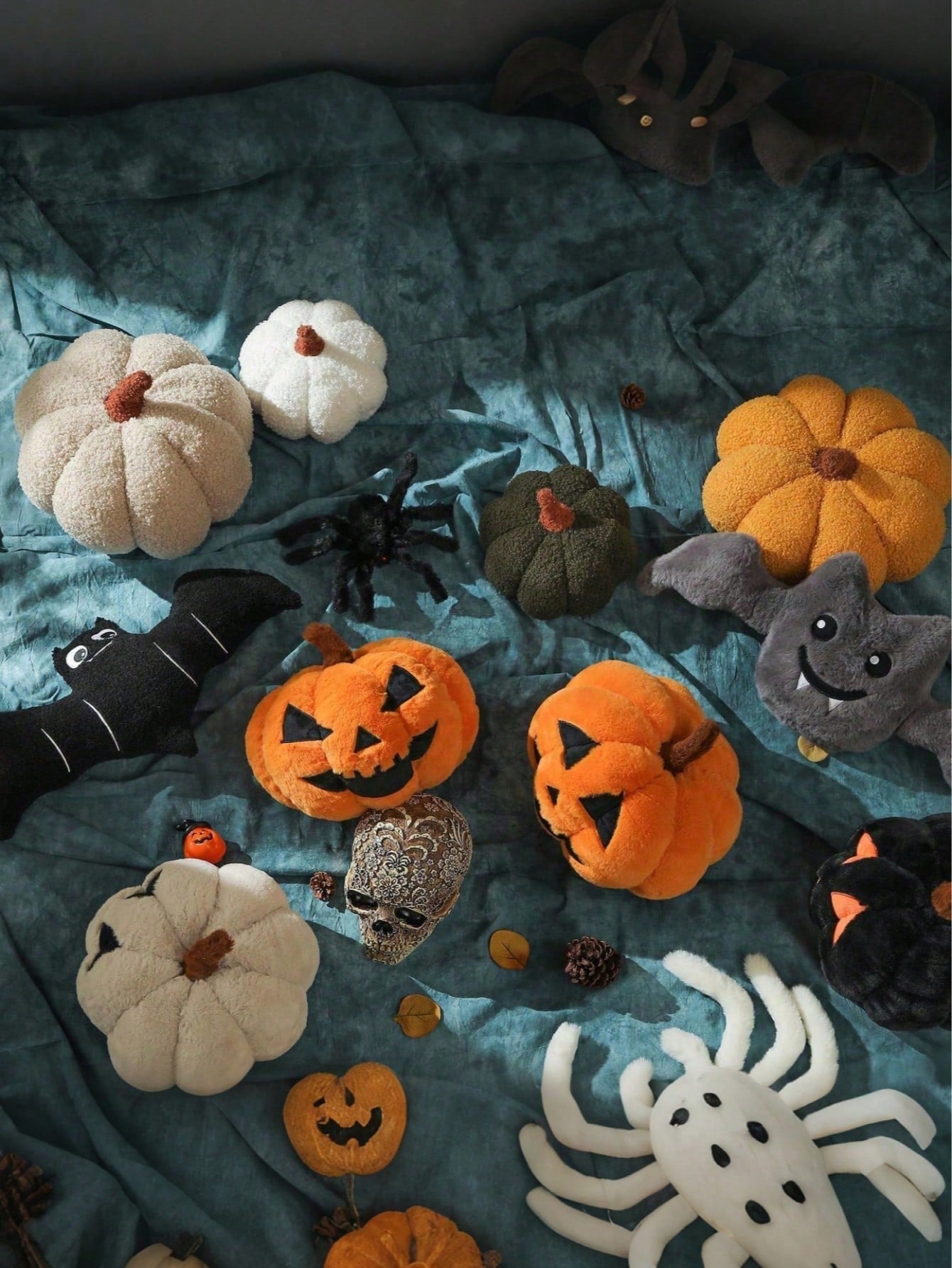 1pc Pumpkin Plush Pillow, Pumpkin Shaped Cushion, Pumpkin Plush Mat, Pumpkin Decorative Pillow, Halloween Pumpkin Decorative Cushion, Home Decor Room Decoration Pillow, Outdoor Garden Cushion, Hallowe
