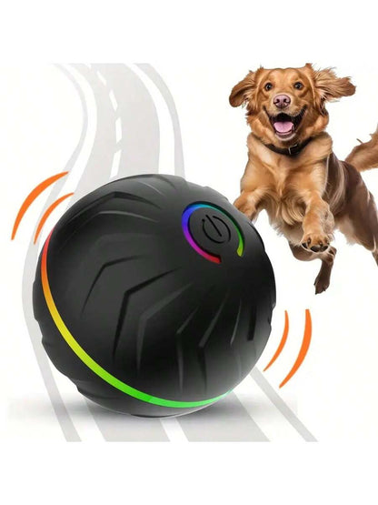 1pc Random Color Smart Pet Bouncing Ball, Fun And Durable Interactive Toy, USB Rechargeable, Thermoplastic Rubber, Random Movement, Suitable For Small Dogs, Suitable For Puppies To Play