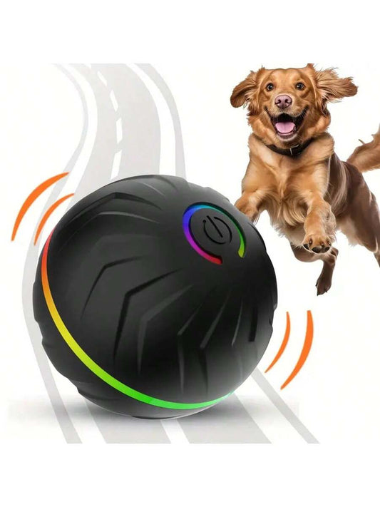 1pc Random Color Smart Pet Bouncing Ball, Fun And Durable Interactive Toy, USB Rechargeable, Thermoplastic Rubber, Random Movement, Suitable For Small Dogs, Suitable For Puppies To Play