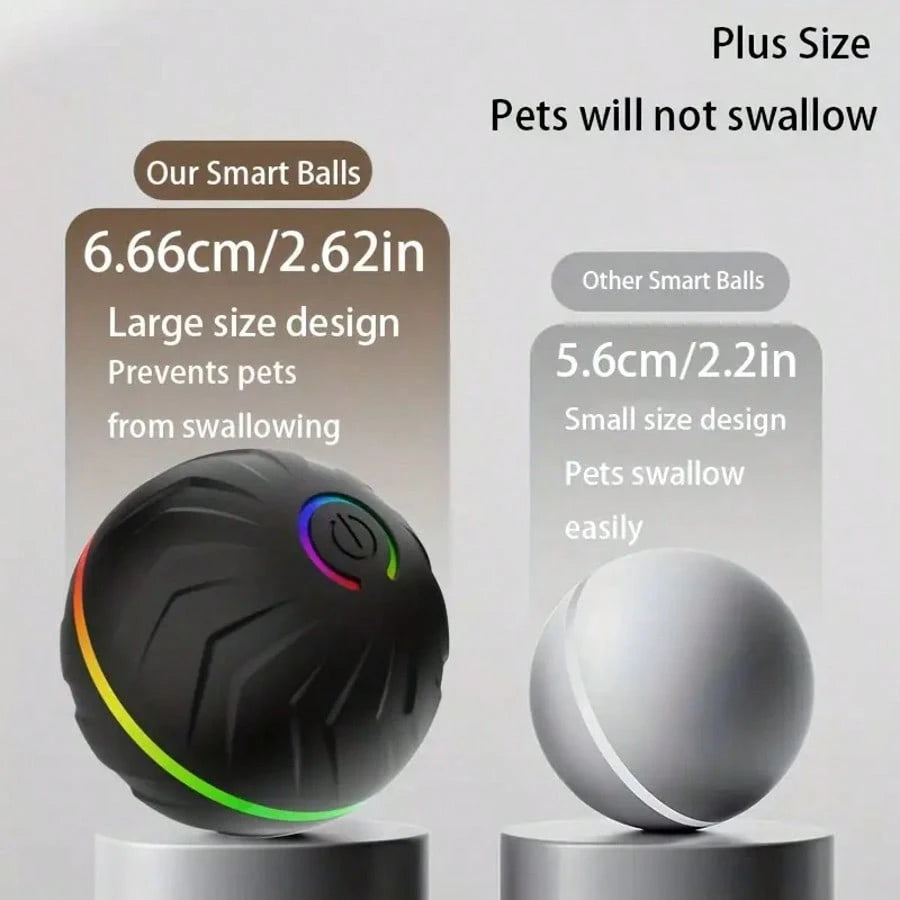 1pc Random Color Smart Pet Bouncing Ball, Fun And Durable Interactive Toy, USB Rechargeable, Thermoplastic Rubber, Random Movement, Suitable For Small Dogs, Suitable For Puppies To Play