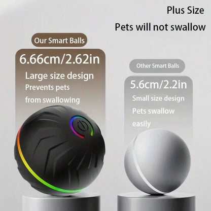 1pc Random Color Smart Pet Bouncing Ball, Fun And Durable Interactive Toy, USB Rechargeable, Thermoplastic Rubber, Random Movement, Suitable For Small Dogs, Suitable For Puppies To Play