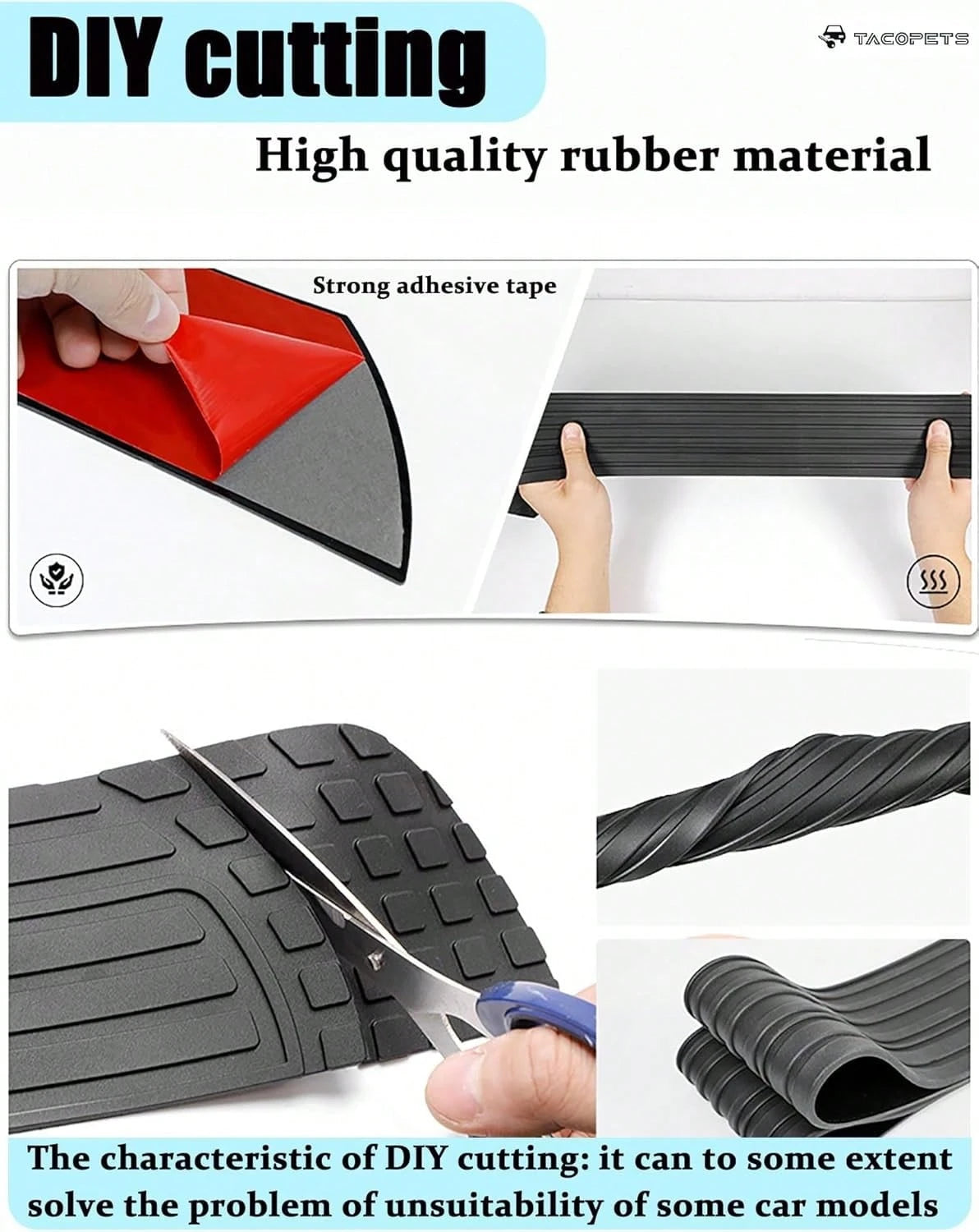 1PC Rear Bumper Protector, 35.4"X3.4" Anti-Scratch Rubber Guard Strip With Adhesive, Trunk Lip Protection, Universalfor Most Cars, Trucks, SUVs (Black)