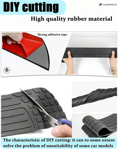 1PC Rear Bumper Protector, 35.4"X3.4" Anti-Scratch Rubber Guard Strip With Adhesive, Trunk Lip Protection, Universalfor Most Cars, Trucks, SUVs (Black)