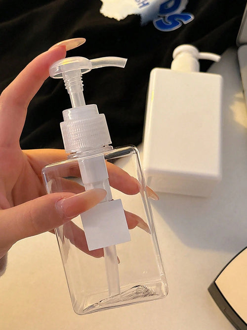1pc Refillable Liquid Soap Dispenser Bottle, Pump Style Empty Bottle For Shampoo, Body Wash, Moisturizer, Multi-Size 100ml/150ml/250ml/450ml Small Lotion Bottle, Suitable For Dorm, Hotel, Home Laundry