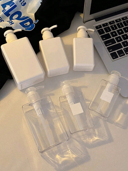 1pc Refillable Liquid Soap Dispenser Bottle, Pump Style Empty Bottle For Shampoo, Body Wash, Moisturizer, Multi-Size 100ml/150ml/250ml/450ml Small Lotion Bottle, Suitable For Dorm, Hotel, Home Laundry