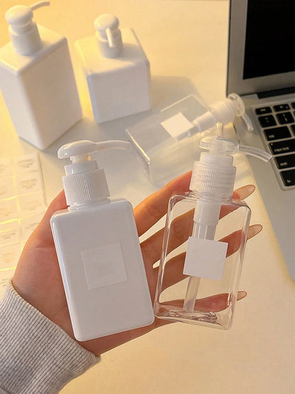 1pc Refillable Liquid Soap Dispenser Bottle, Pump Style Empty Bottle For Shampoo, Body Wash, Moisturizer, Multi-Size 100ml/150ml/250ml/450ml Small Lotion Bottle, Suitable For Dorm, Hotel, Home Laundry