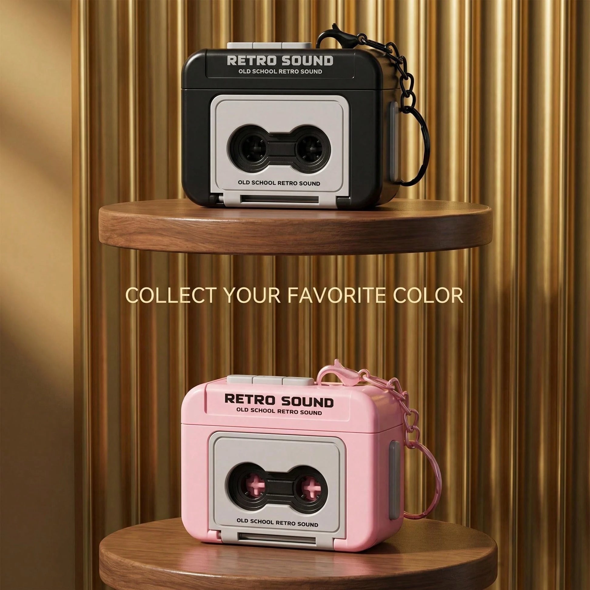 1pc Retro Cassette Tape Keychain- Mini Vintage Tape Player Pendant, Themed Keyring, Novelty Music Box Charm, Creative Small Gift, Non-Metal Non-Plated (Random Letter Printing) Festival Graduation Tea