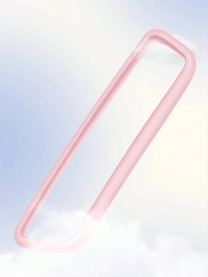 1pc Rhinestone/Silicone Frame Ornament, Universal Car Rearview Mirror Decoration Accessory, Women's Car Interior Decor, Pink