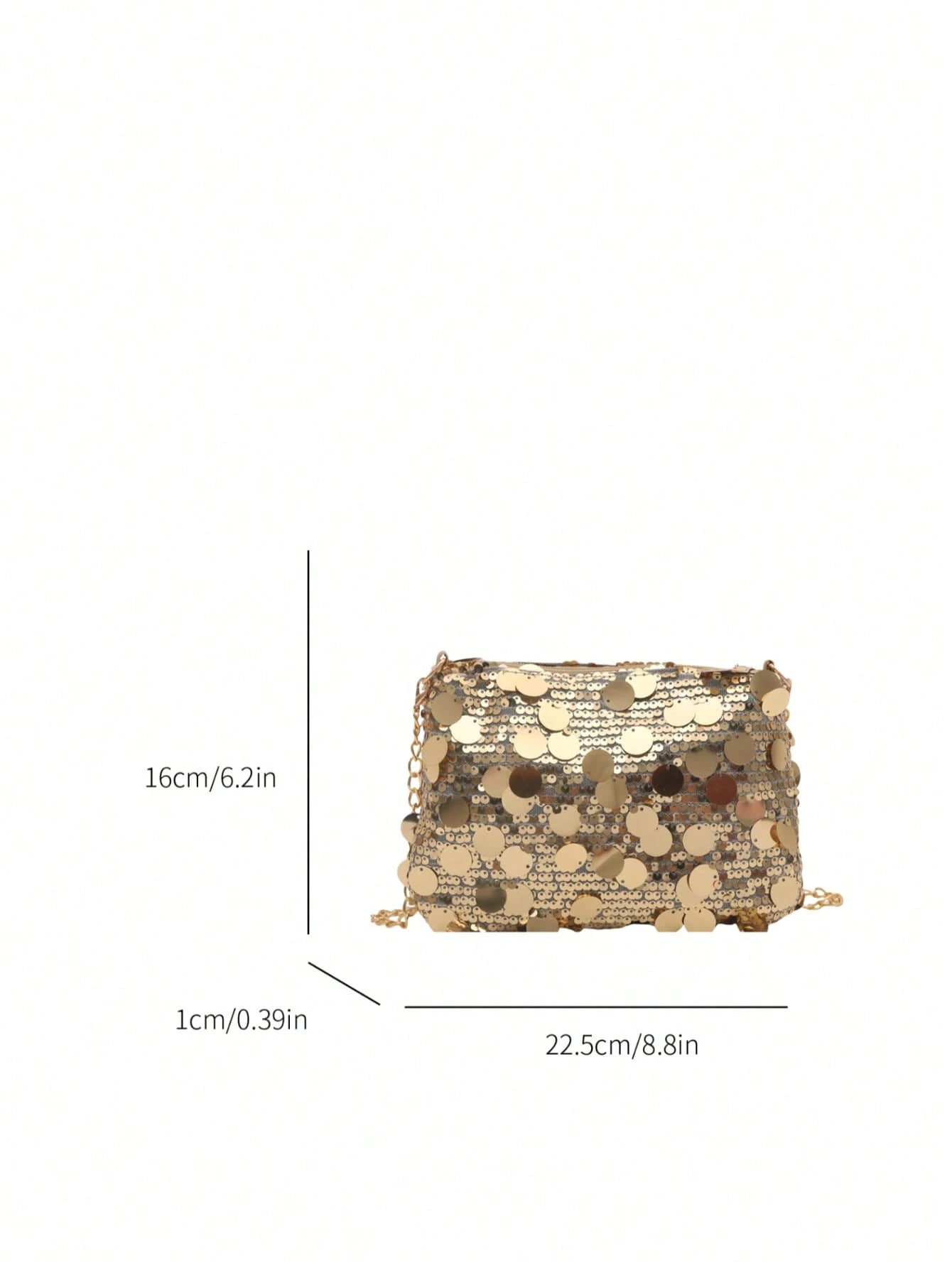 1pc Sequin Shoulder Bag, Fashion Crossbody Bag, Evening Clutch Purse For Women, Suitable For Party And Daily Use, Sequin