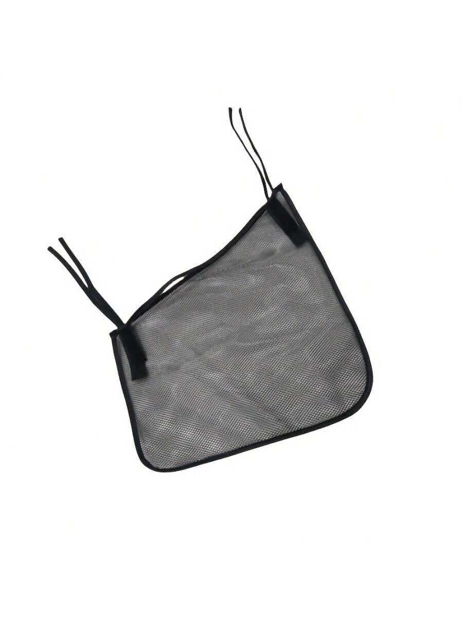 1pc Side Hanging Baby Stroller Storage Accessory- Universal Stroller Storage Rack- Mesh Cargo Net, Suitable For Baby Stroller Storage- Non-Slip, Adjustable Strap- Black