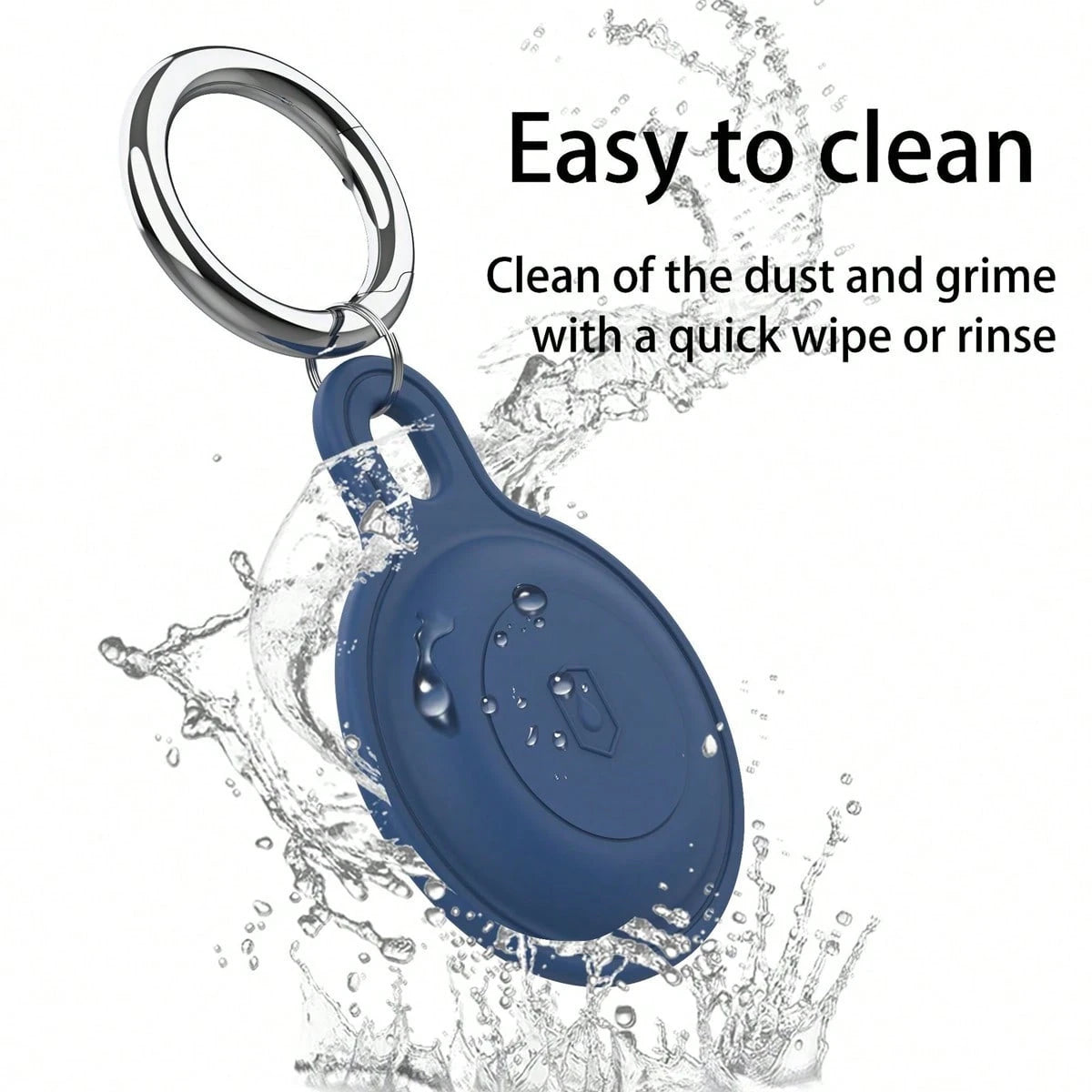 1pc Silicone Protective Case For Airtag Tracker- 360° Full Body Protection, Waterproof, Dust-Proof, Anti-Fingerprint, Anti-Scratch, Anti-Drop, Includes Metal Keychain, Multiple Colors Available, Grea