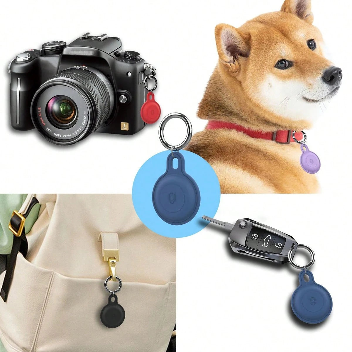 1pc Silicone Protective Case For Airtag Tracker- 360° Full Body Protection, Waterproof, Dust-Proof, Anti-Fingerprint, Anti-Scratch, Anti-Drop, Includes Metal Keychain, Multiple Colors Available, Grea