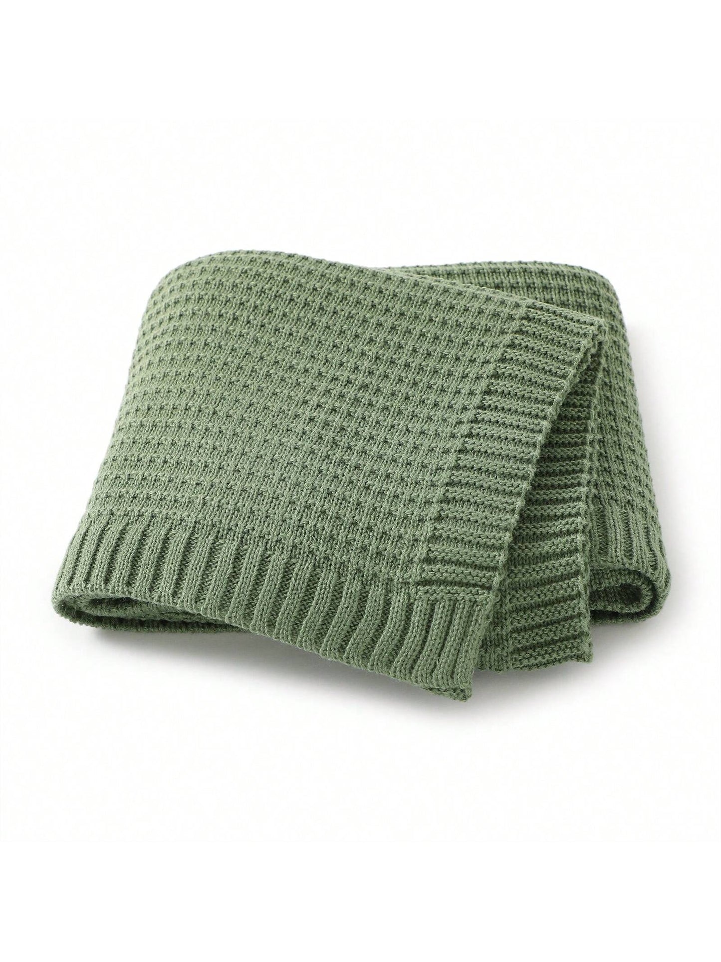 1pc Simple Knit Baby Swaddle Blanket For Car And Daily Use, All Seasons Love Valentine