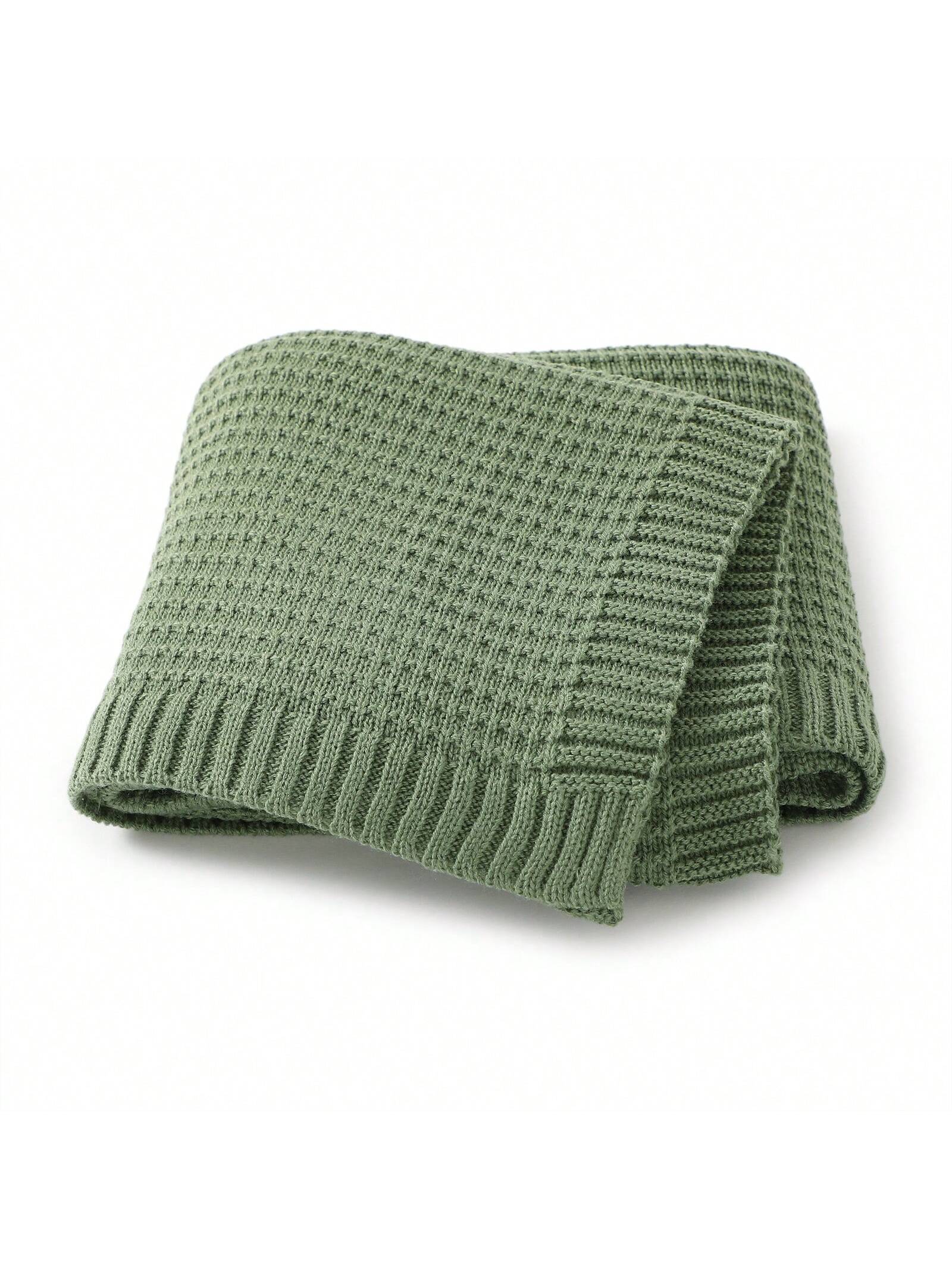 1pc Simple Knit Baby Swaddle Blanket For Car And Daily Use, All Seasons Love Valentine