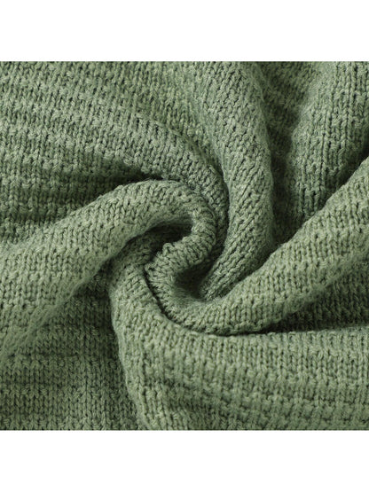 1pc Simple Knit Baby Swaddle Blanket For Car And Daily Use, All Seasons Love Valentine