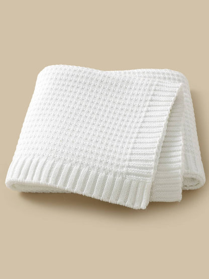 1pc Simple Knit Baby Swaddle Blanket For Car And Daily Use, All Seasons Love Valentine