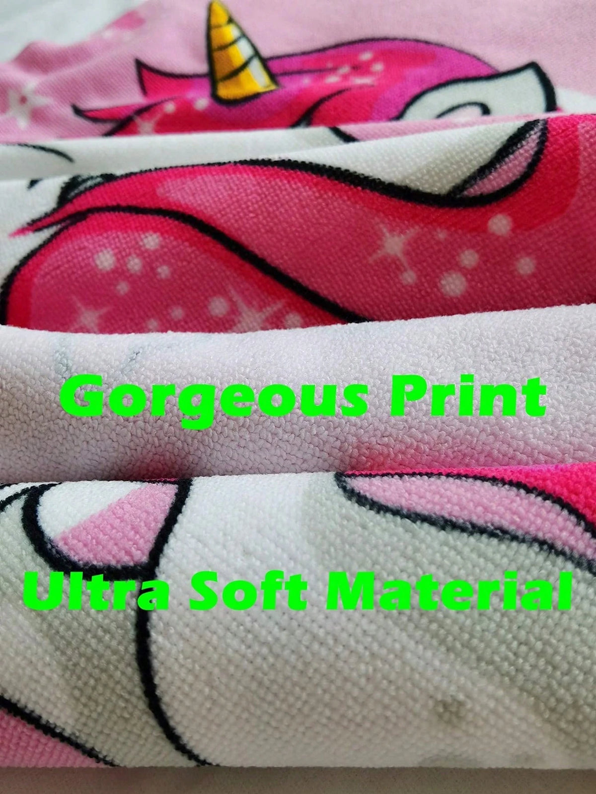 1pc Soft Microfiber Mermaid Print Swimsuit Cover-Up With Hood, Suitable For Children Aged 3-10, Beach Towel Shawl
